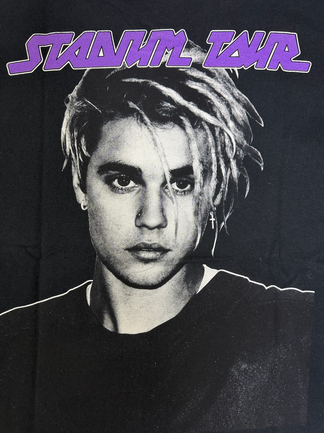 빈티지 저스틴 비버 스타디움투어 TEAM 그래픽 티셔츠 2XL 상품이미지5