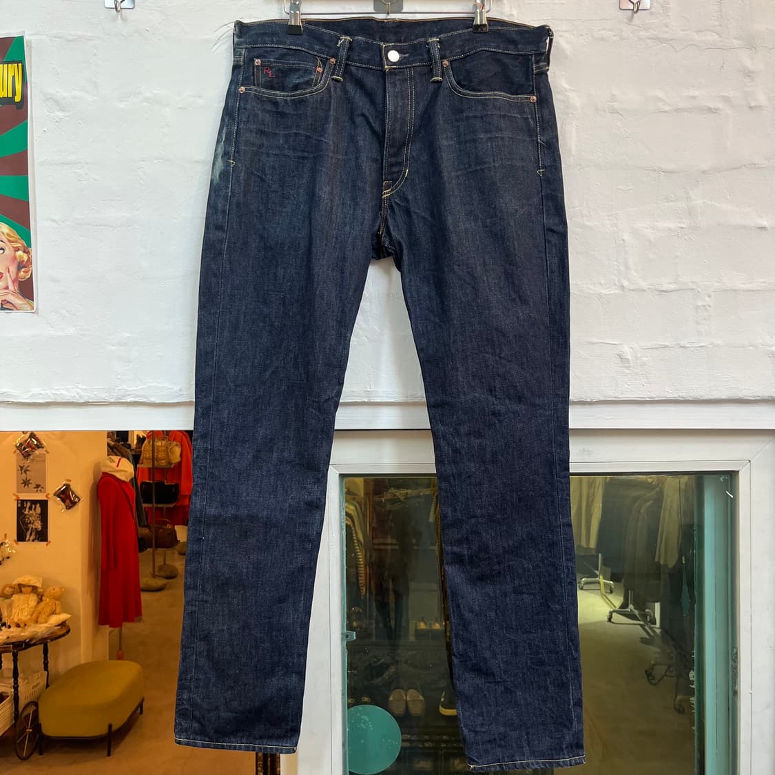 Polo Ralph Lauren 슬림핏 인디고 데님 진 36x32 상품이미지1