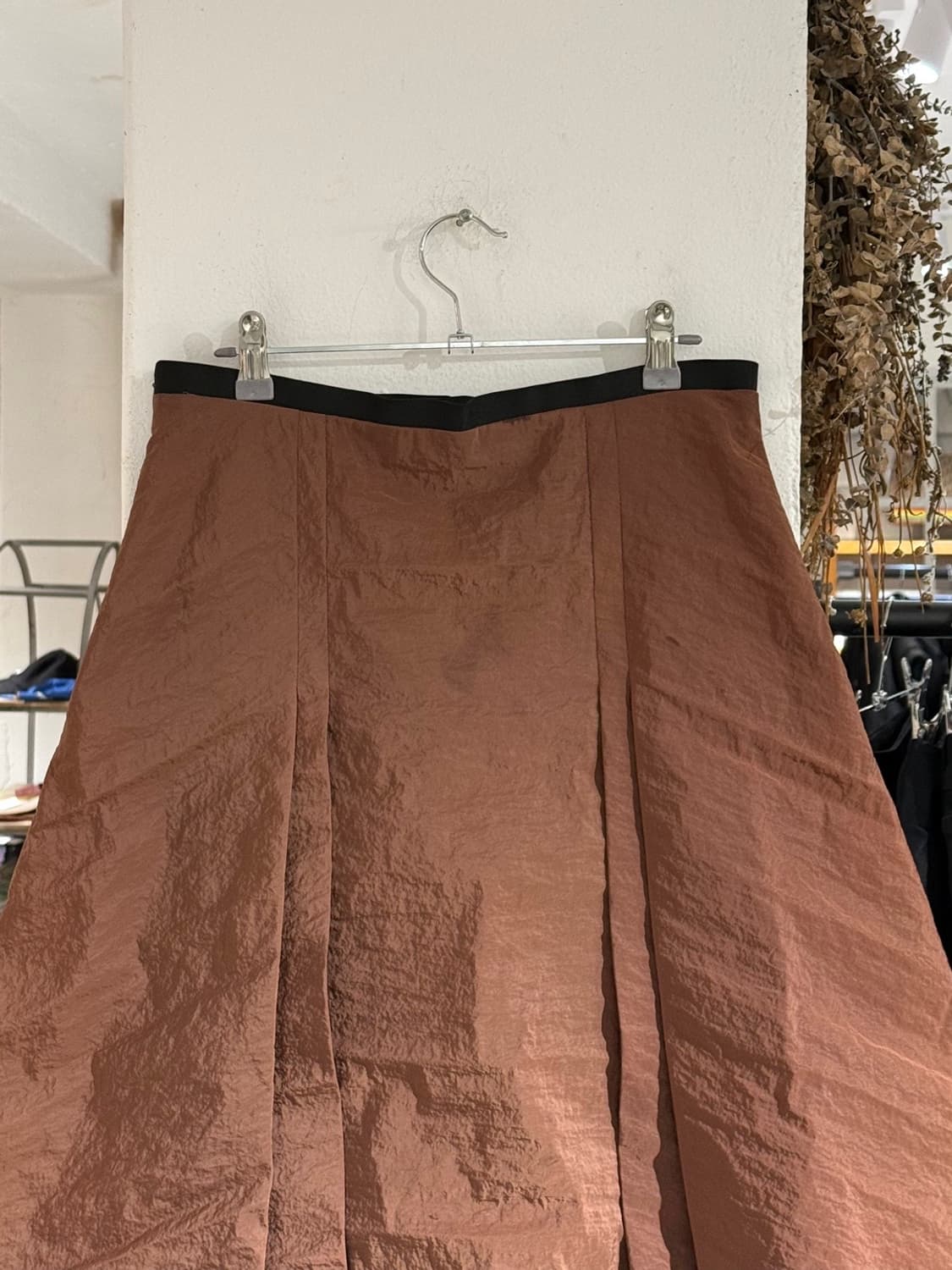 마르니 브라운 플레어 나일론 미디 스커트 상품이미지5