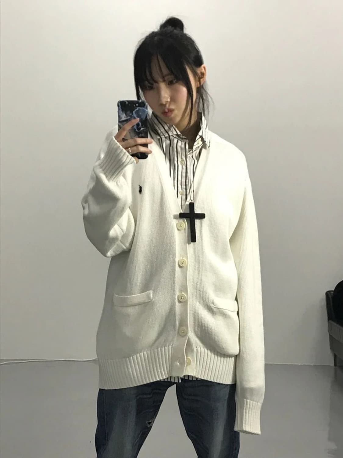 폴로 랄프로렌 화이트 가디건 상품이미지2