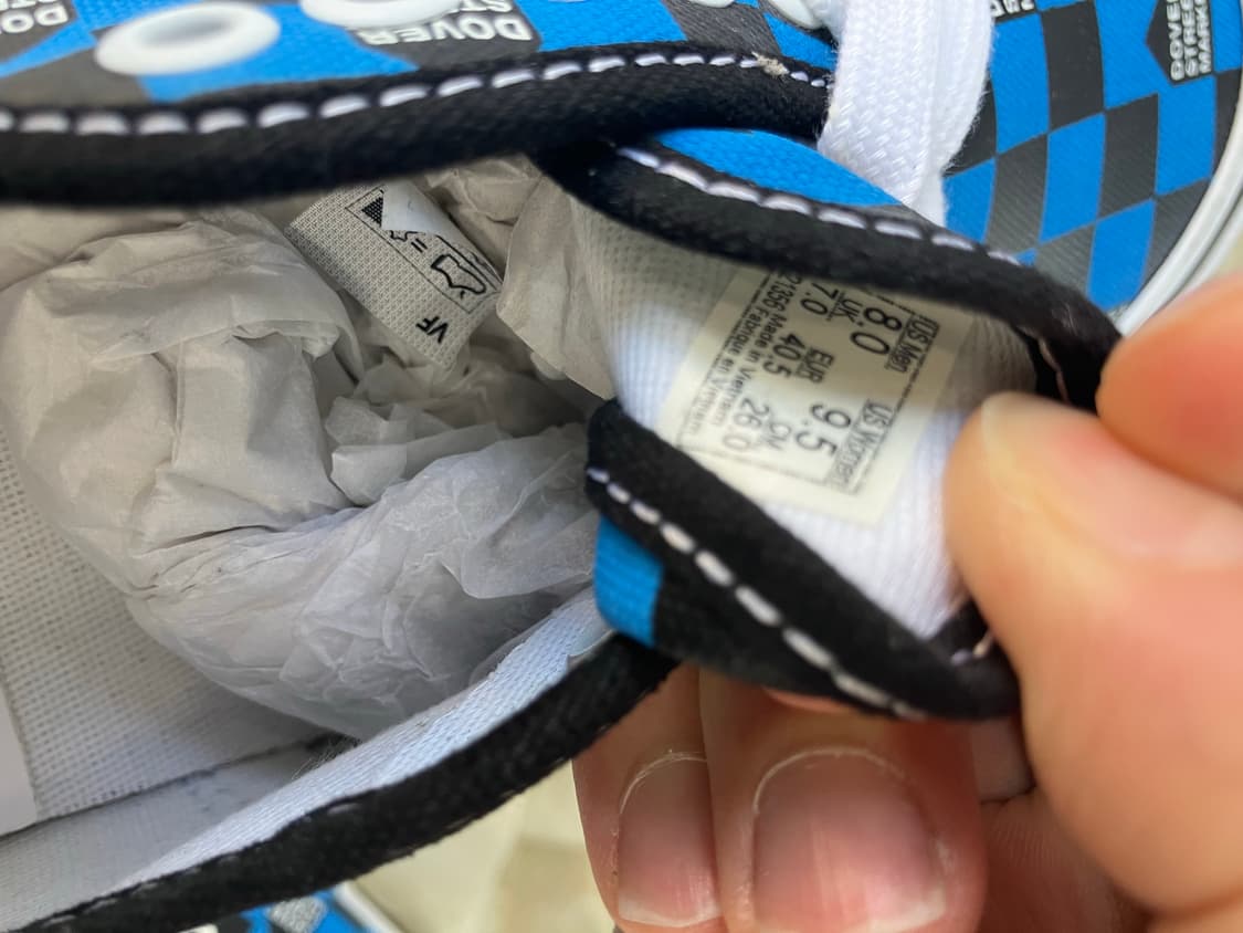 [새상품] 반스 x 도버스트리트마켓 볼트 체커보드 블루 신발 260 상품이미지4