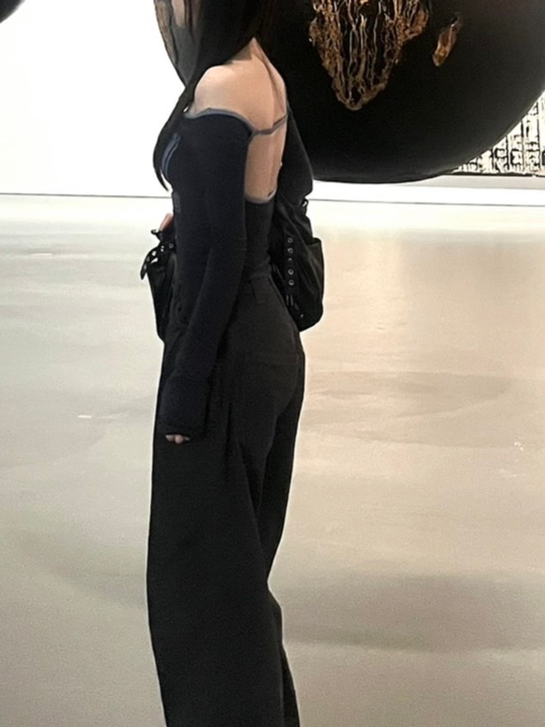 Sculptor Scoop Back Strap Top Navy 상품이미지3