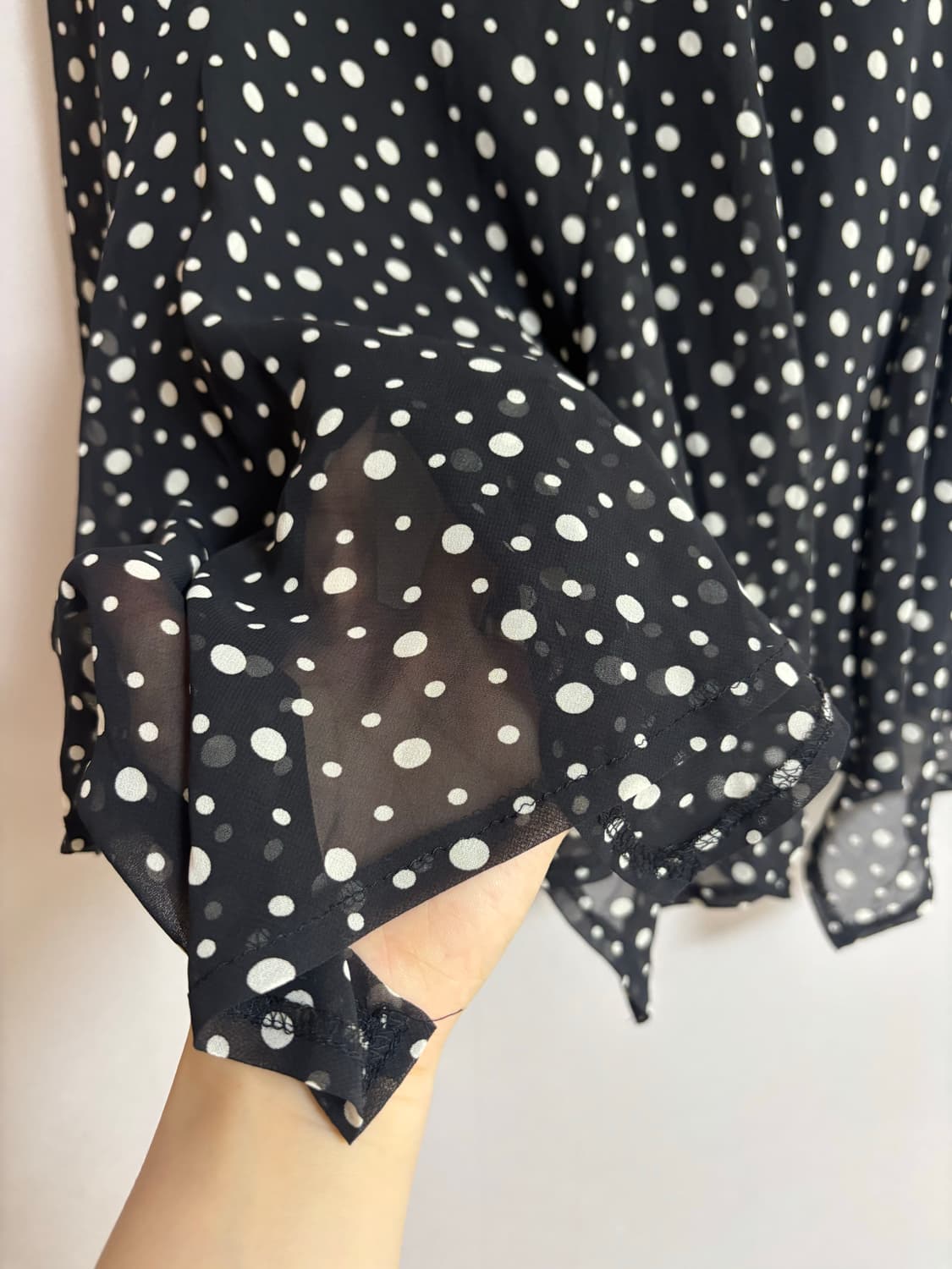 빈티지) 도트 언발란스 미디 스커트 상품이미지2