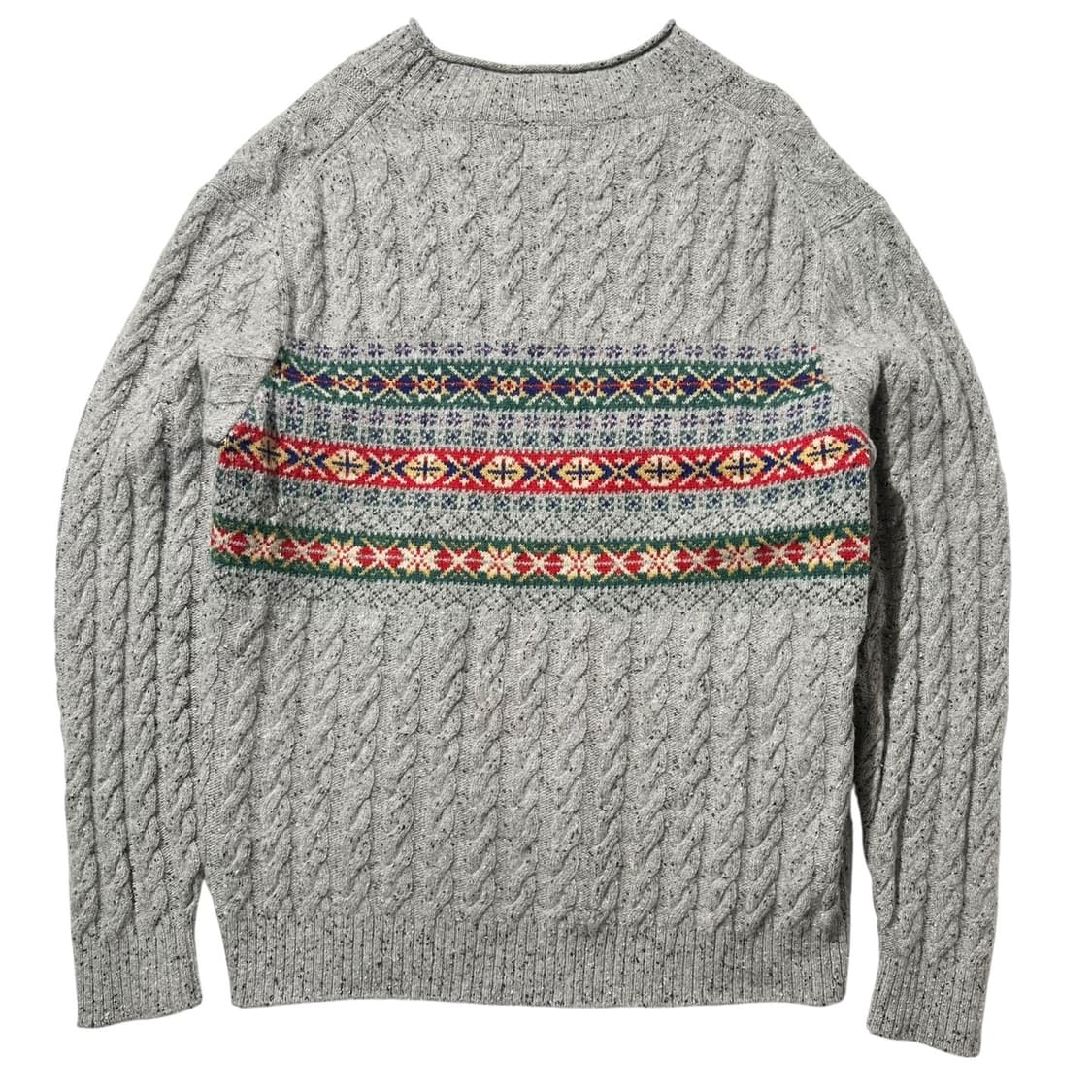 빔즈 플러스 페어아일 케이블 하이넥 니트 상품이미지2