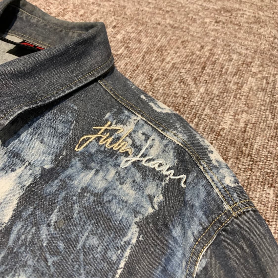 L) FUBU 푸부 빈티지 청 데님 셔츠 Y2K 상품이미지5
