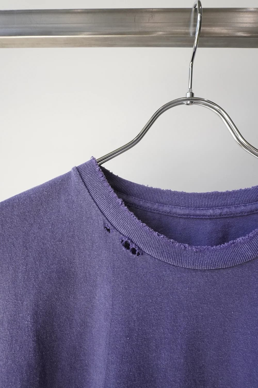 ANCELLM Embroidery Dyed T-Shirt "Purple" 상품이미지3