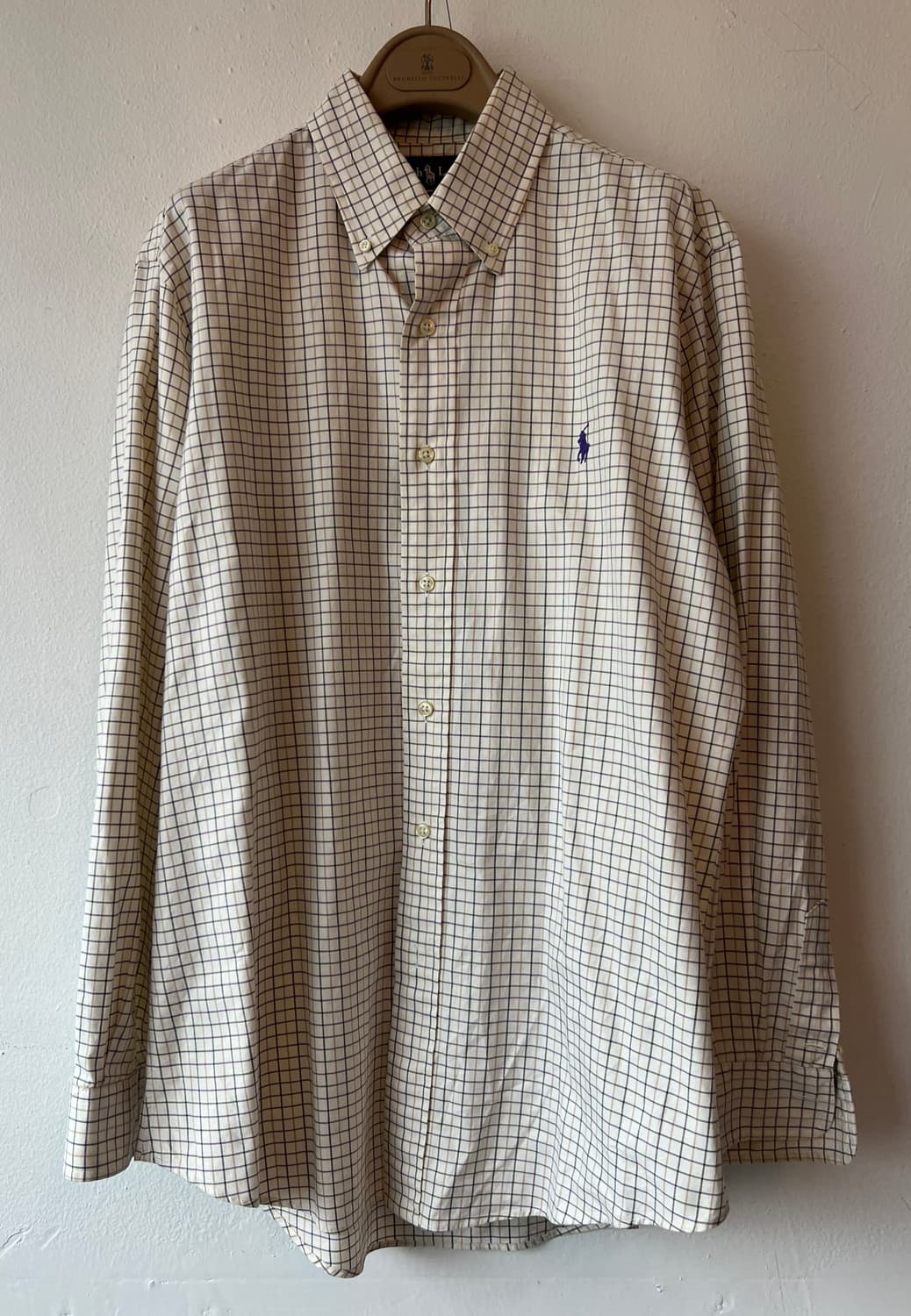 폴로 랄프로렌 남성 라이트베이지 코튼긴팔셔츠 상품이미지1