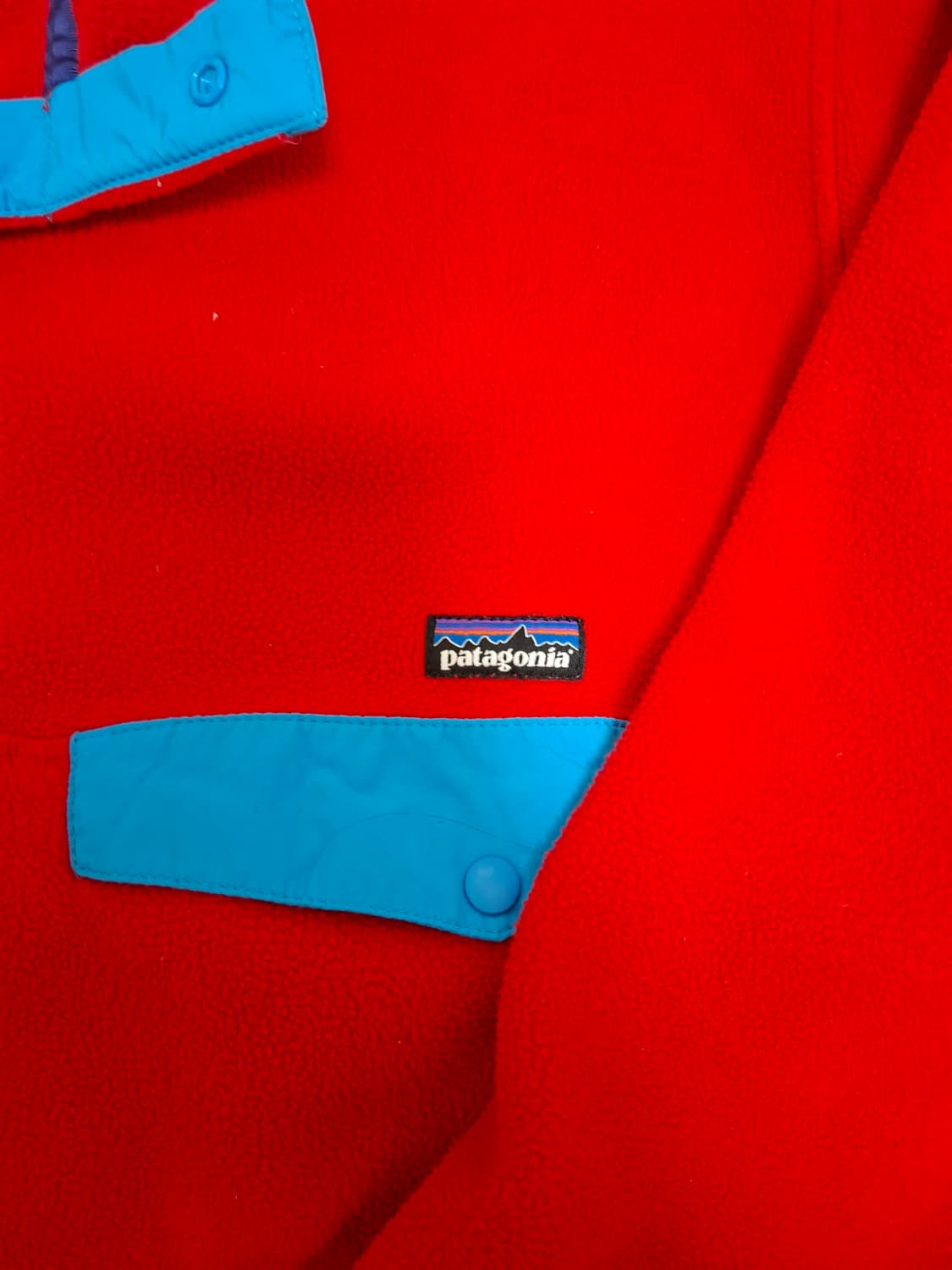 2XL 파타고니아 신칠라 레드 풀오버 플리스 스냅티 상품이미지2