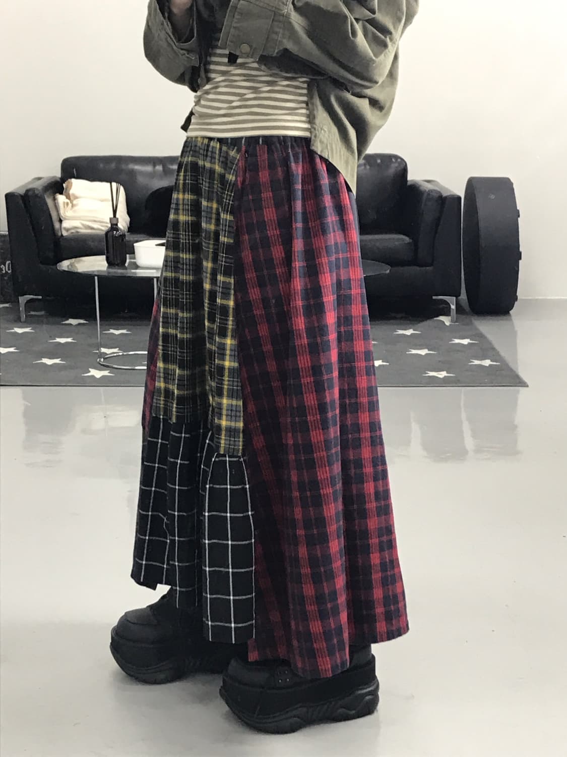 Jpn Somari Checked Long Skirts 상품이미지3