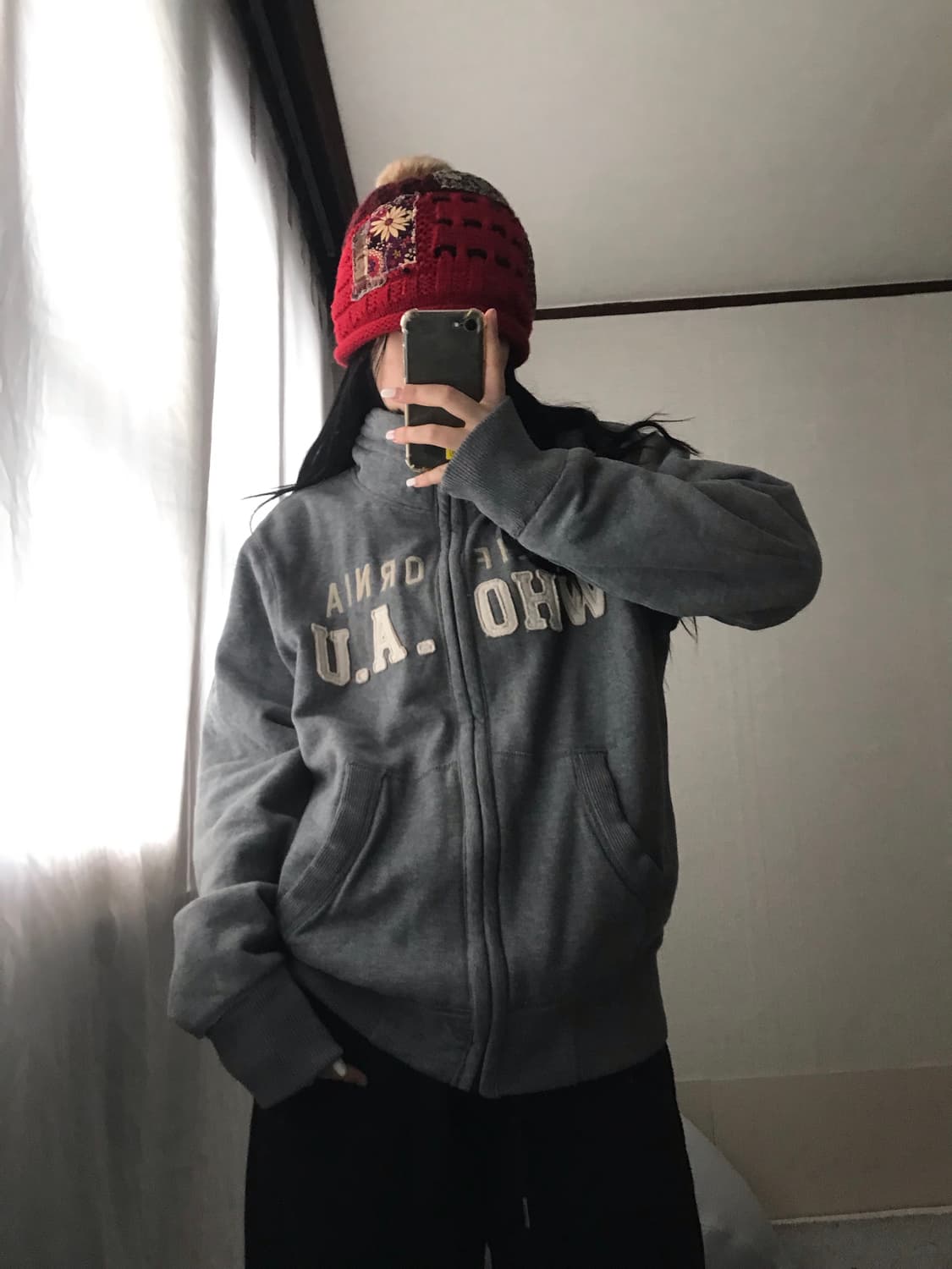 후아유 그레이 울프죠 집업 상품이미지3