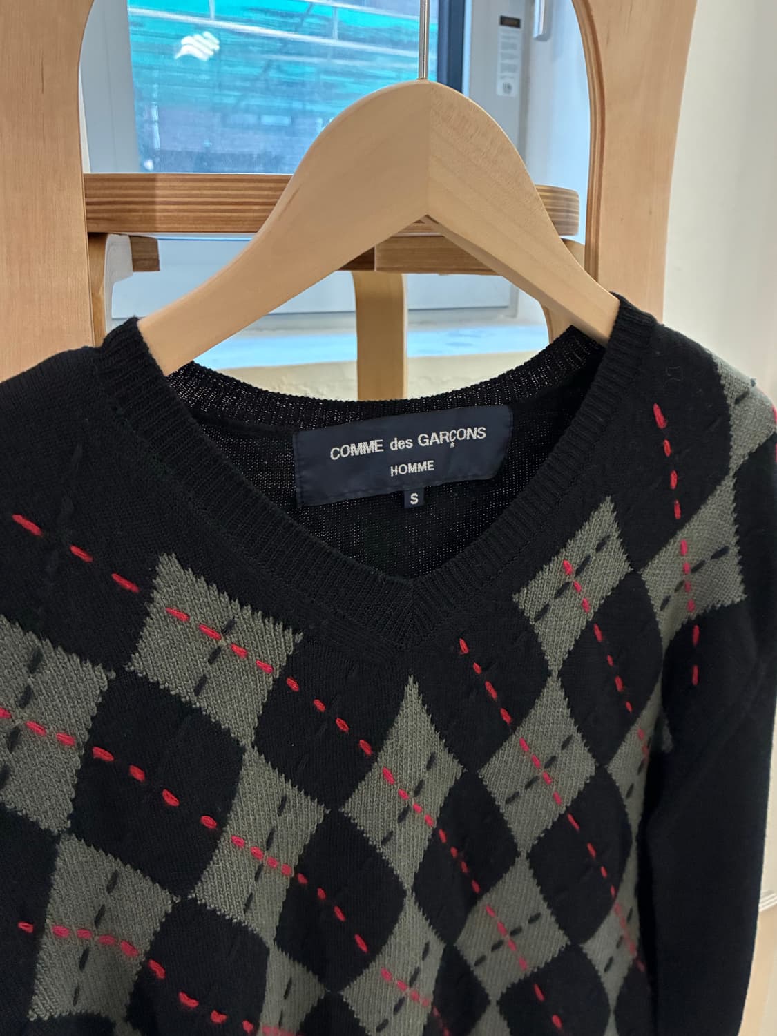 꼼데가르송 옴므 아가일 니트 상품이미지5