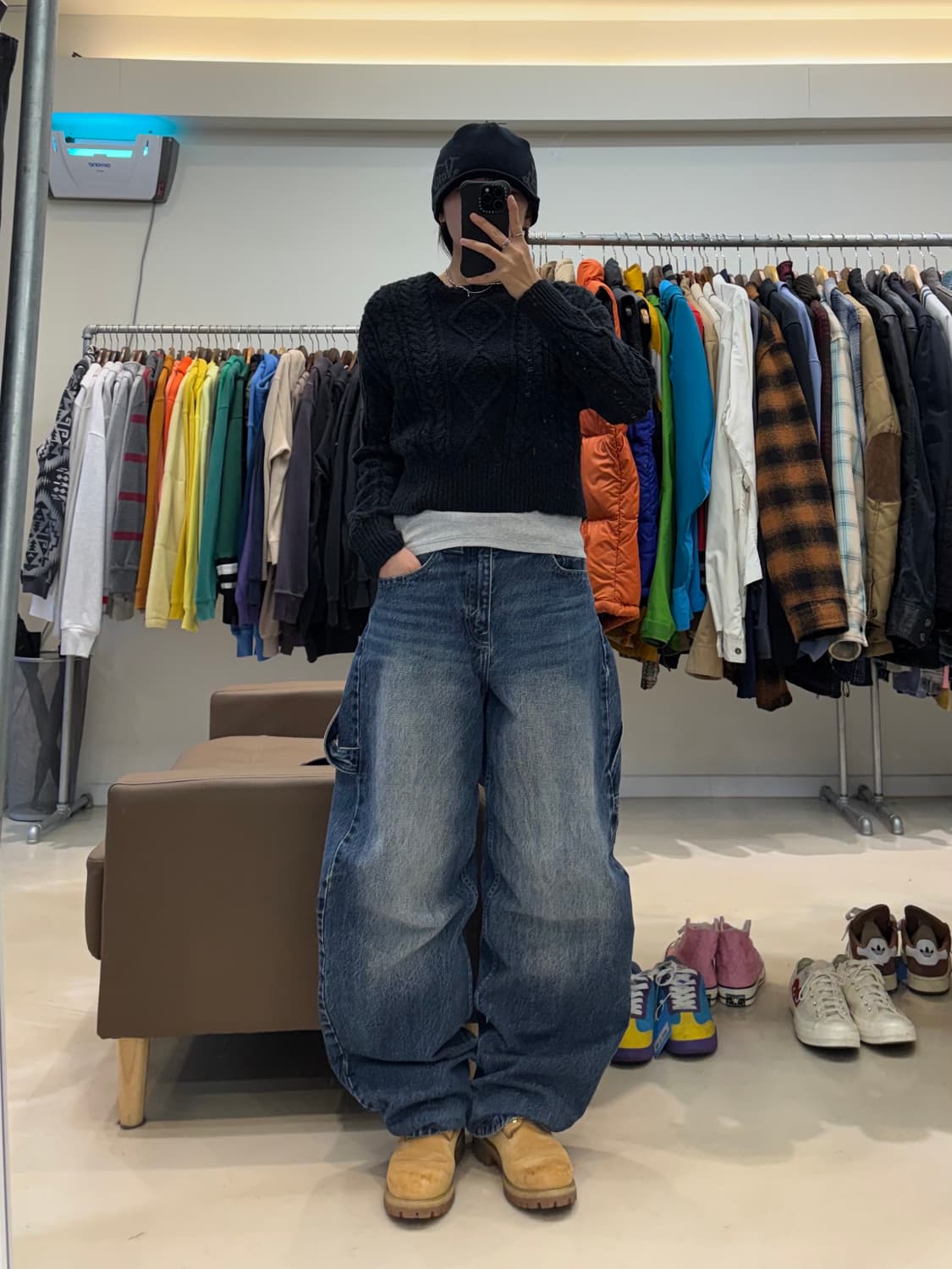 폴로 랄프로렌 데님앤서플라이 크롭 꽈배기니트 상품이미지9