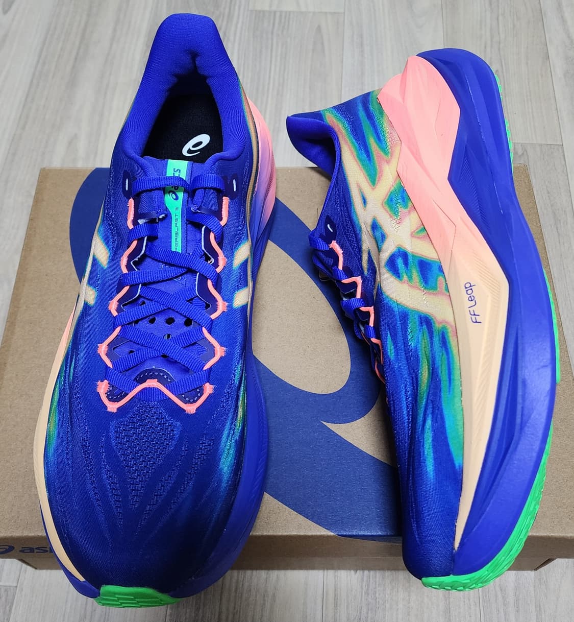 [275/285] 아식스 슈퍼블라스트 3 코발트 버스트 라이트 블루오렌지 상품이미지3