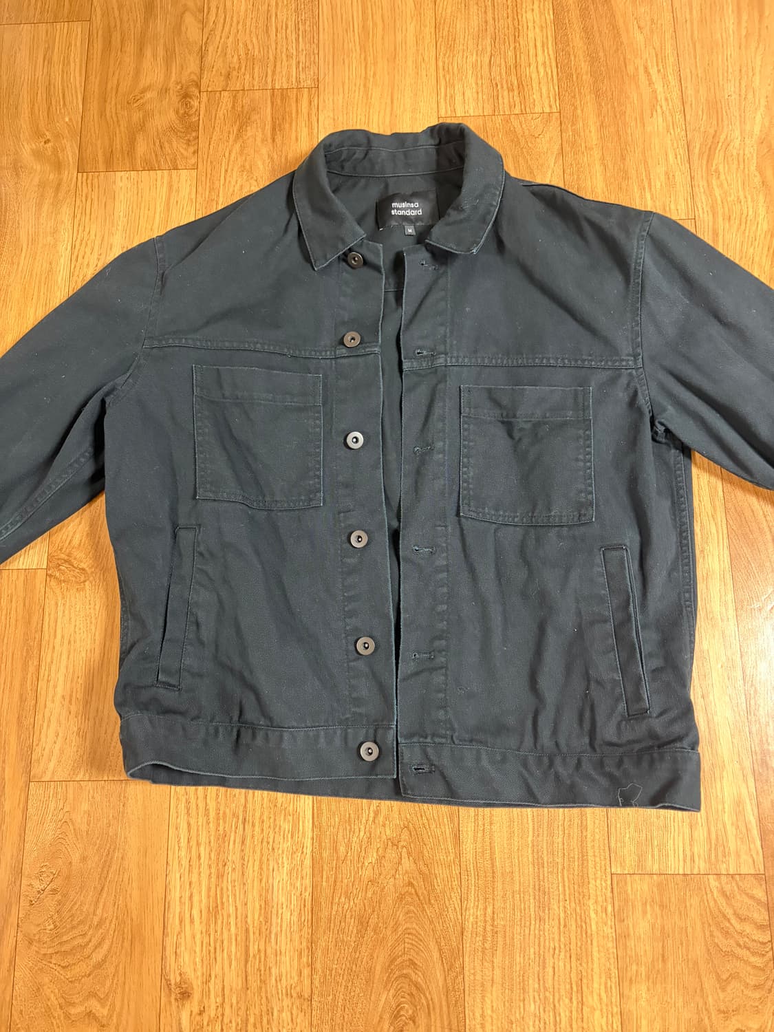 무탠다드릴렉스드 코튼 트러커 재킷 [블랙] 상품이미지3