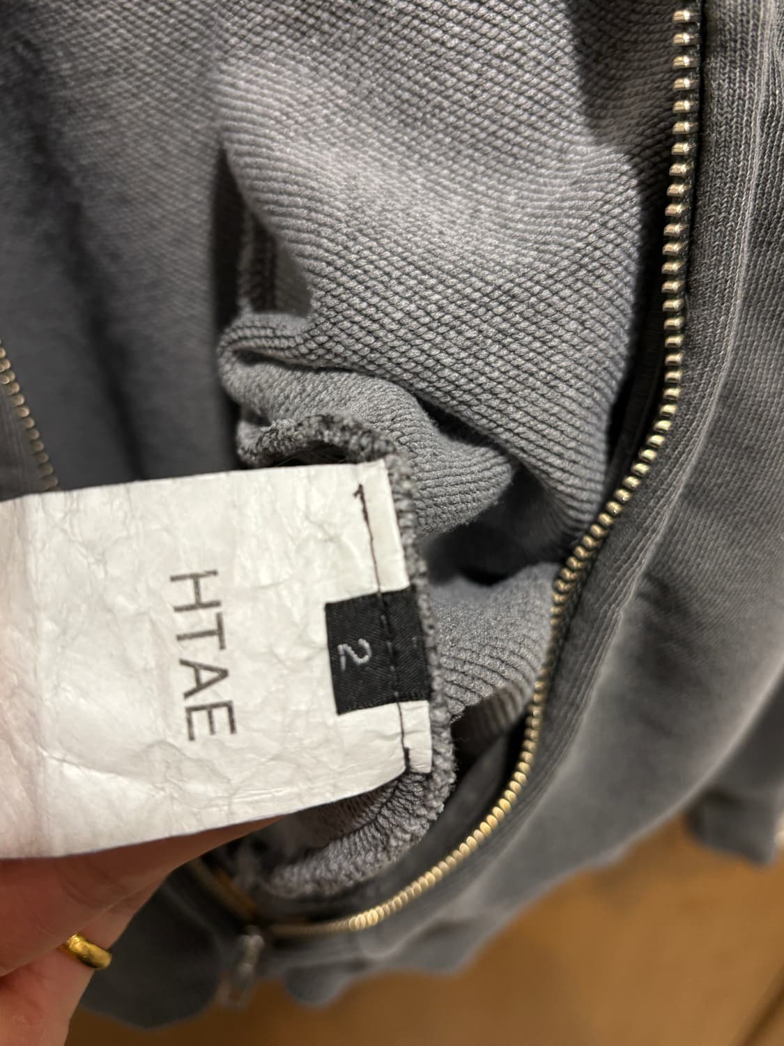 HTAE 80s VTG Hood Zip Aged Black 상품이미지7