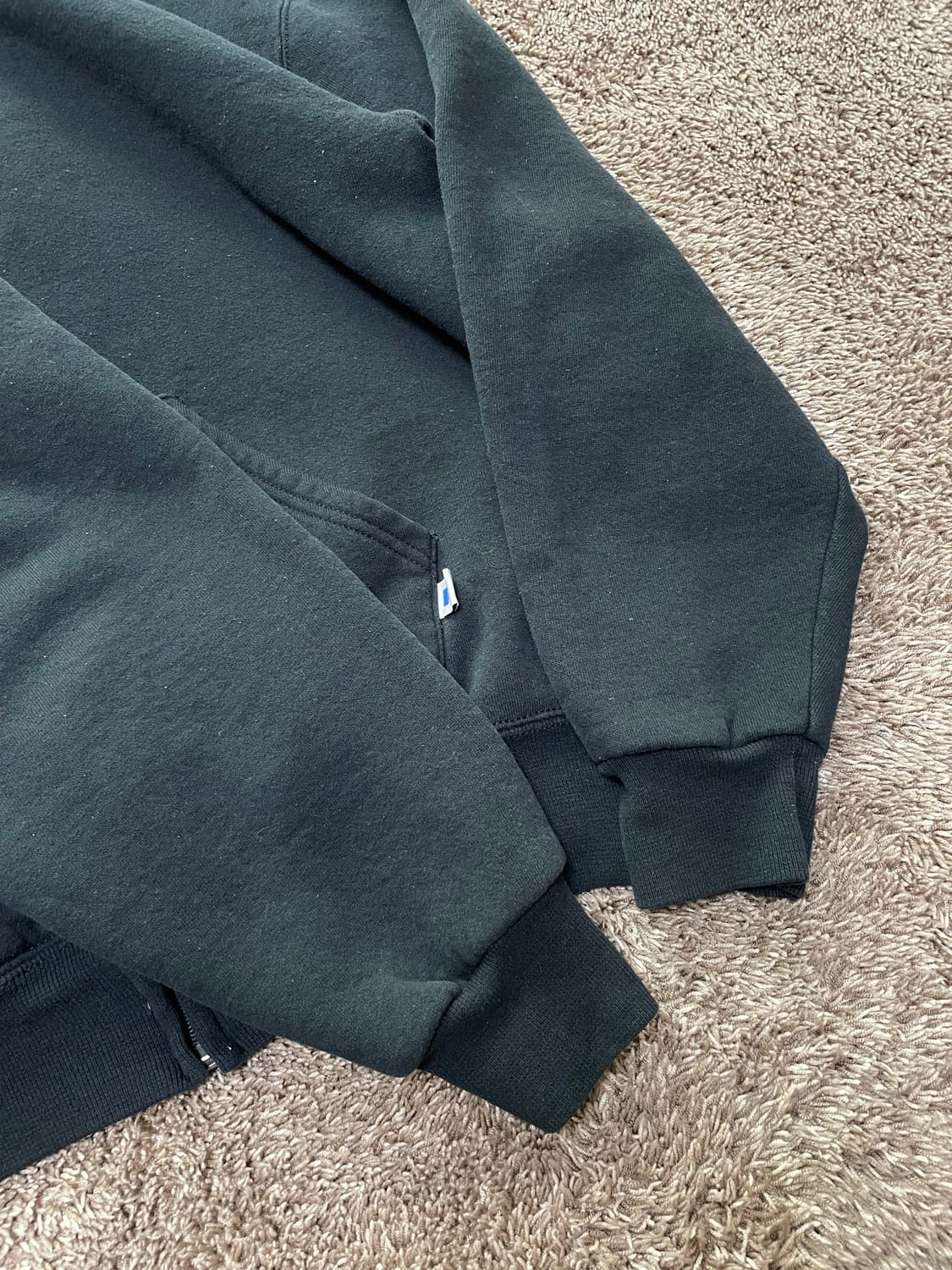 90s russell athletic hoodie zip BLK 상품이미지4