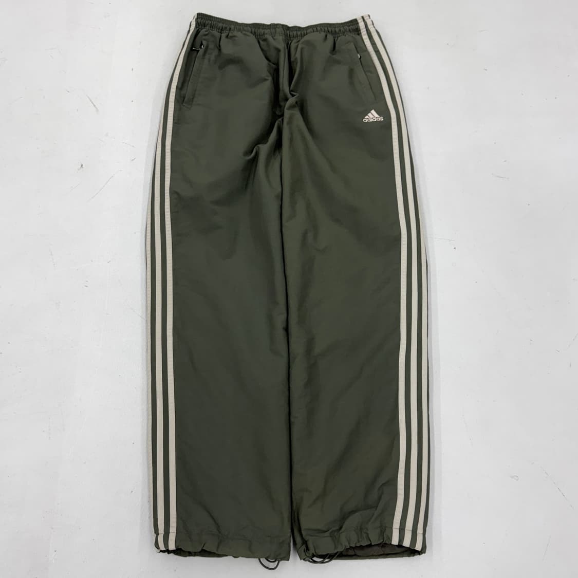 아디다스 90s 카키 삼선 올드스쿨 바람막이 트랙팬츠 상품이미지2