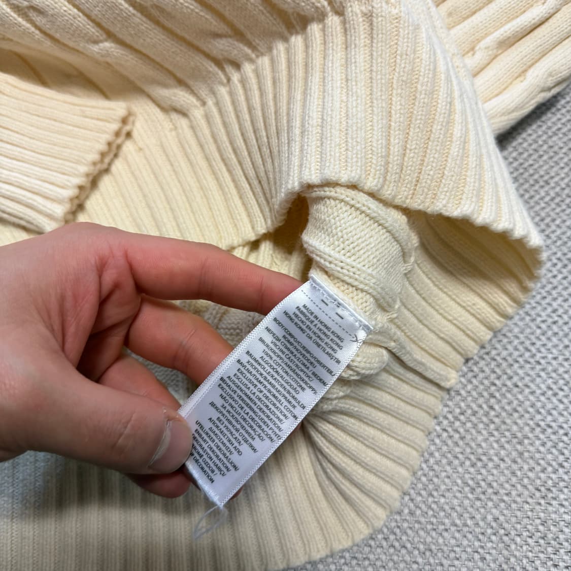 폴로 랄프로렌 브이넥 케이블 니트 상품이미지3