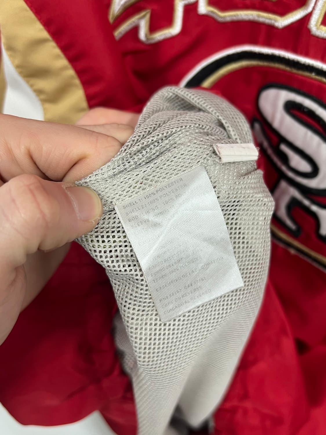 NFL 샌프라시스코 자수 로고 올드스쿨 우븐 웜업 상품이미지7