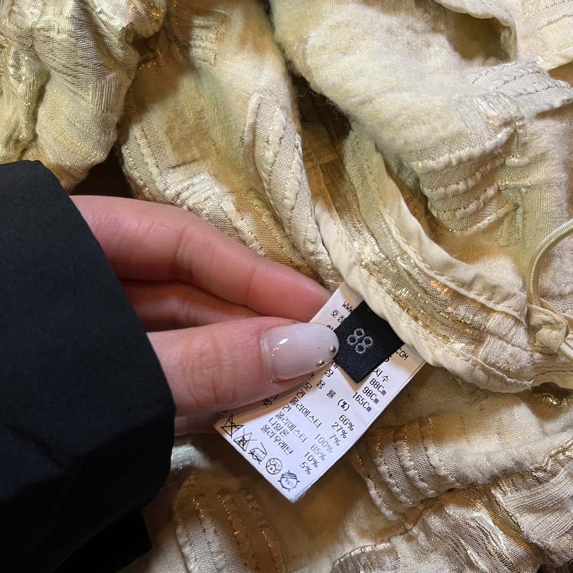 랑방 한섬 금사 하이넥 자켓 상품이미지5