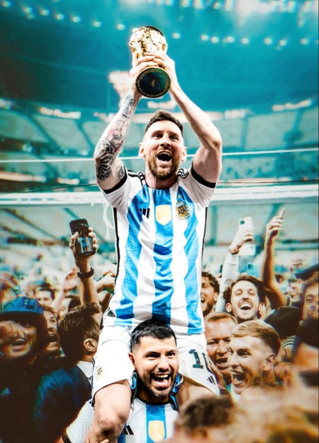 22-24 아르헨티나 월드컵 국대 메시 유니폼 L사이즈 어센틱 버전  상품이미지9