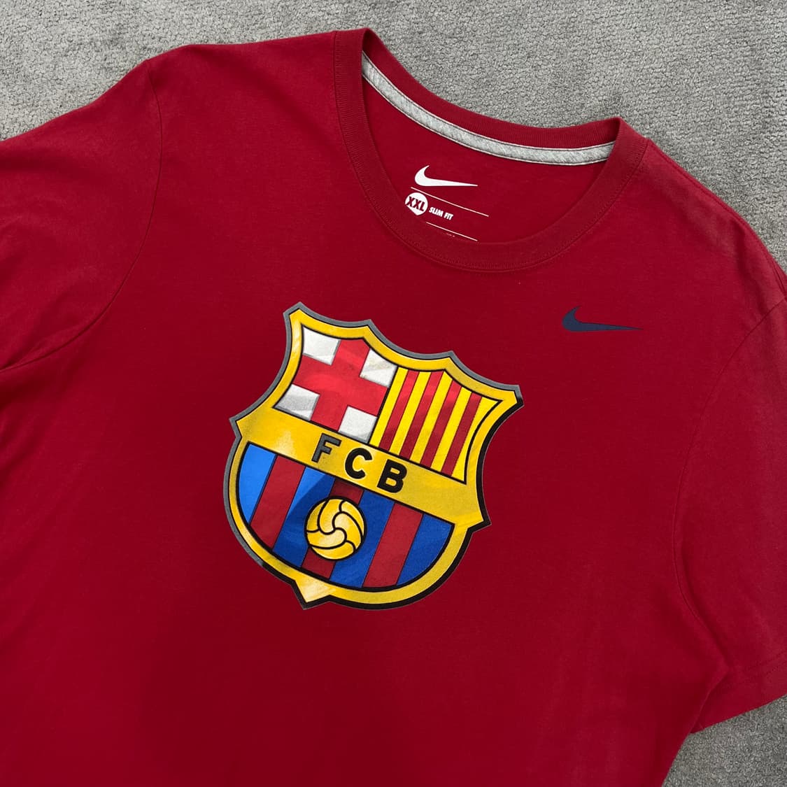 2XL 나이키 FC 바르셀로나 반팔 티셔츠 레드 상품이미지2