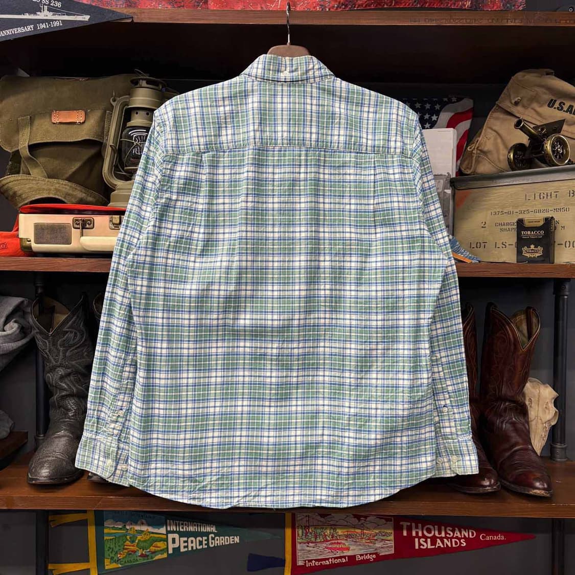 90s L.L.Bean 엘엘빈 클래식 체크 포켓 셔츠 N494 상품이미지2