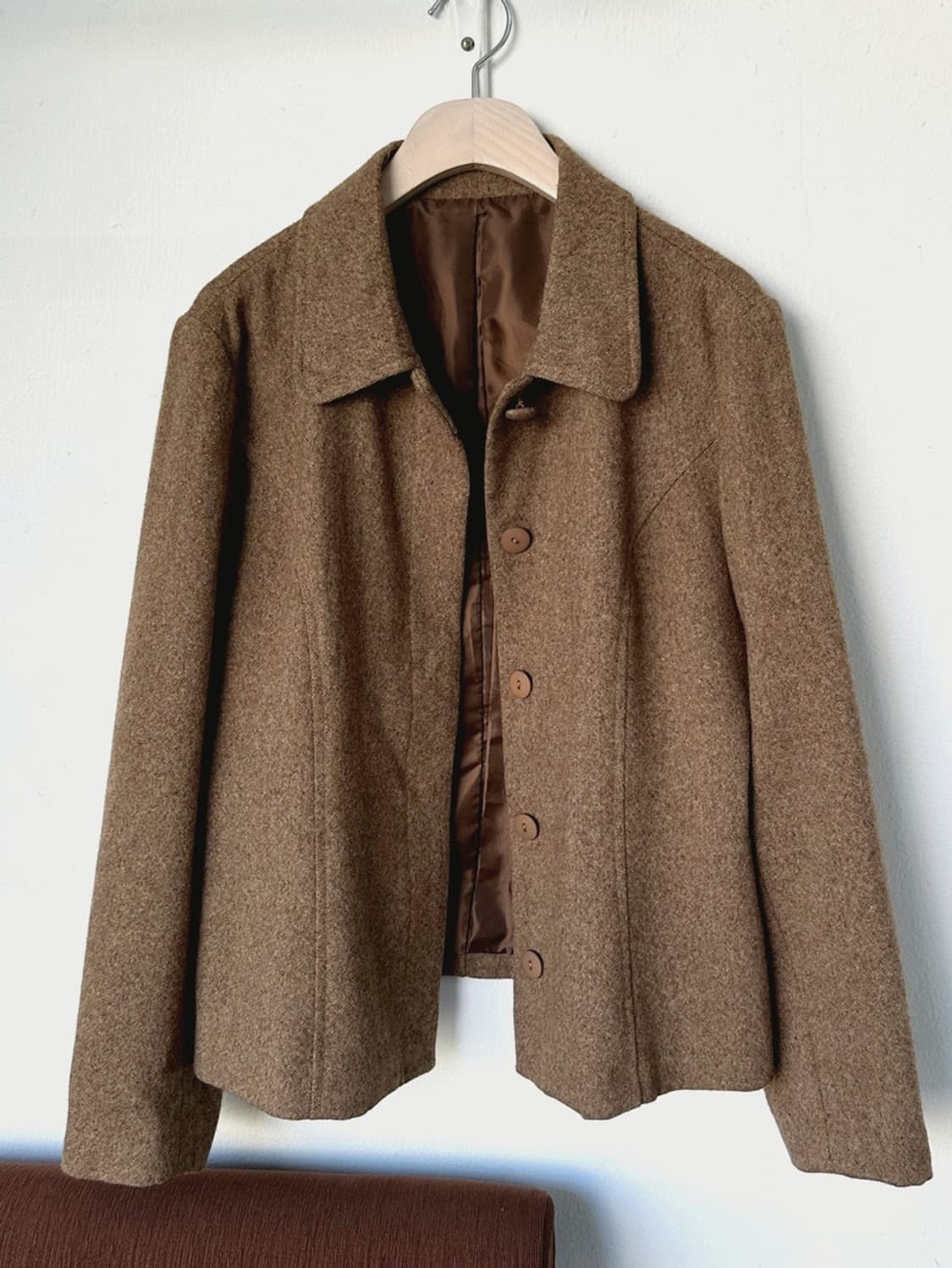 Tweed fabric single collar jacket 상품이미지2