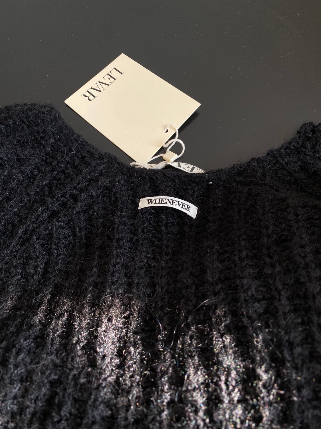 르바 Hairy Loose-Fit Knit - Black 상품이미지3