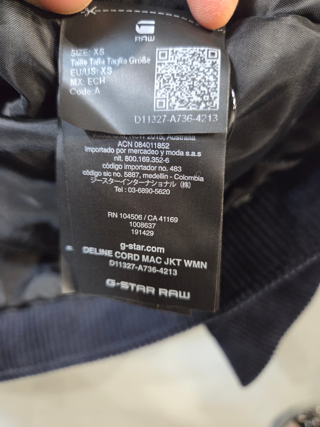 G-STAR RAW 코듀로이 칼라 코트 네이비(XS)택없음 상품이미지6