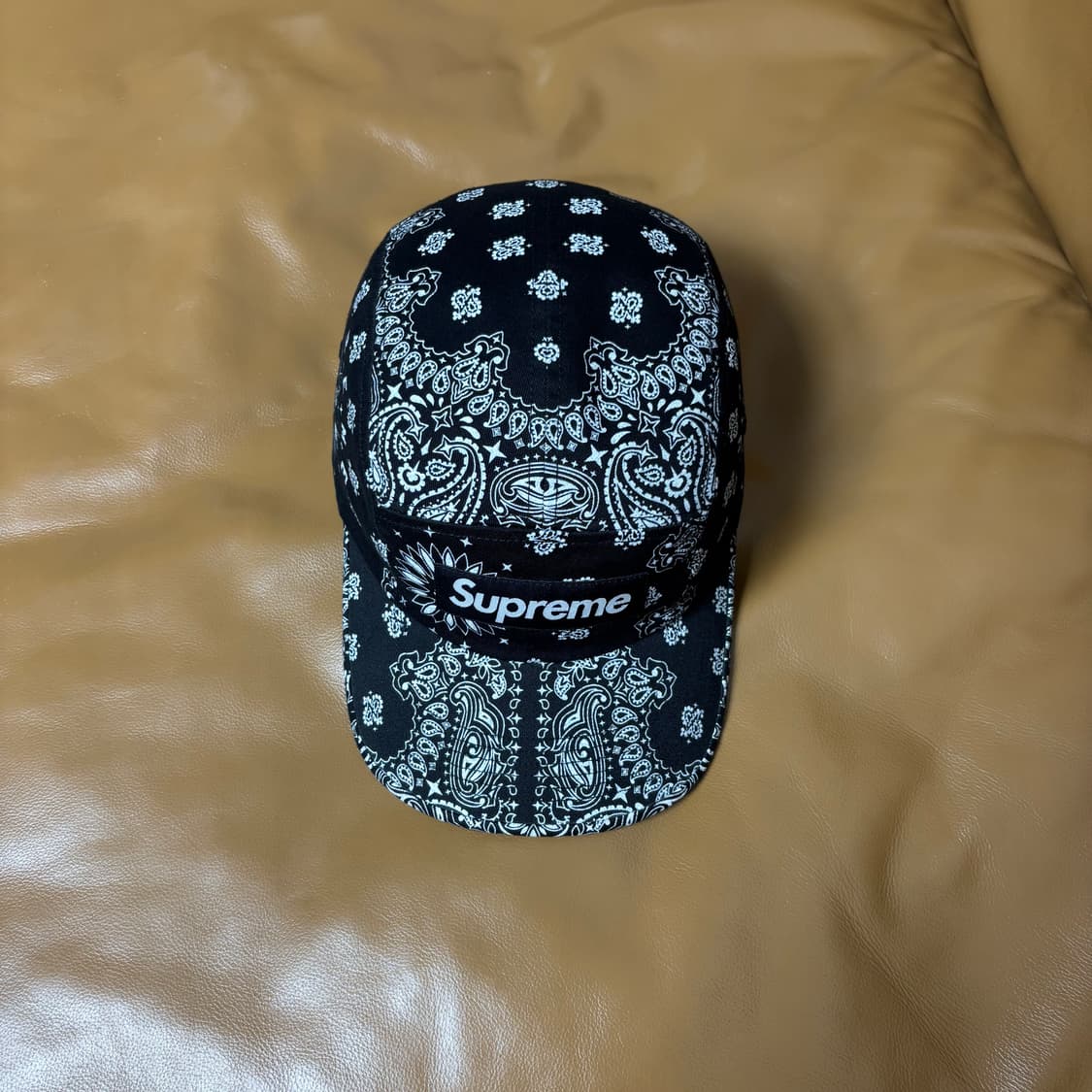 Supreme 슈프림 반다나 블랙 캠프캡 모자 Bandana Black 상품이미지5