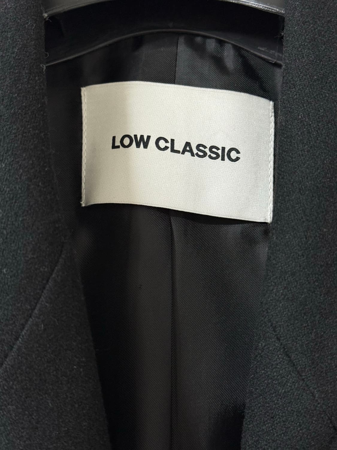 로우클래식 더블 롱코트 블랙 상품이미지2