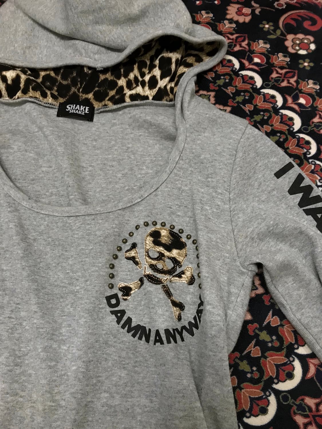 SHAKE SHAKE leopard skull hoodie 상품이미지4