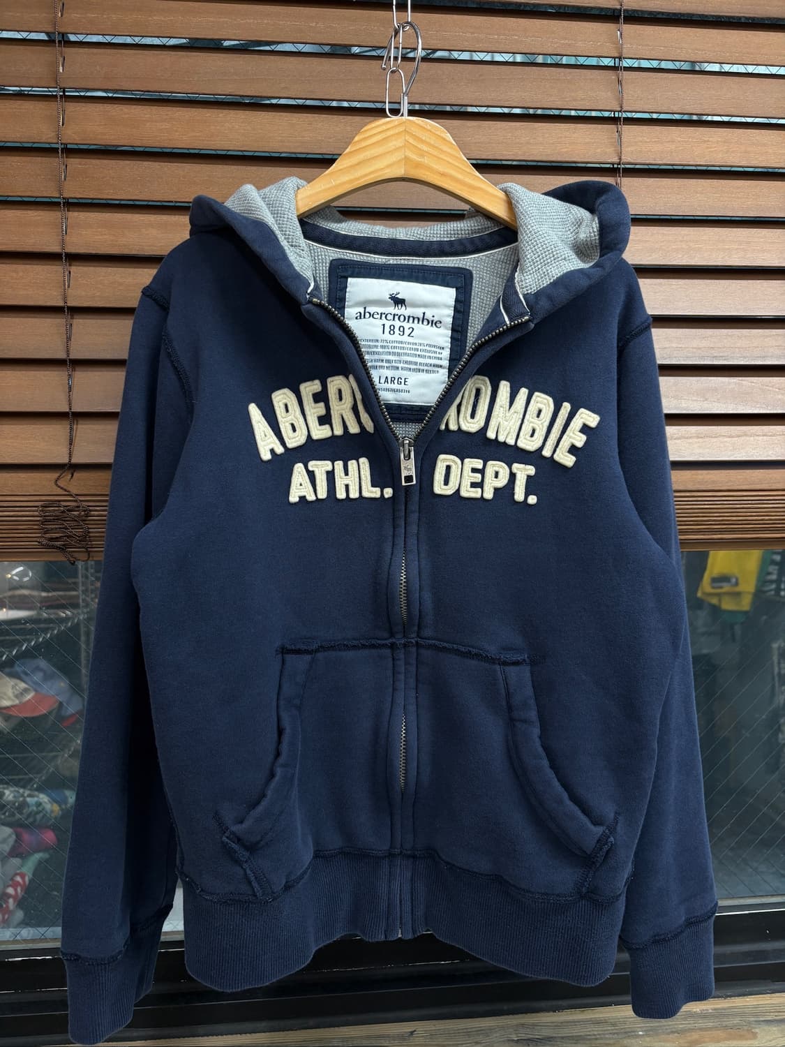 Abercrombie&Fitch 아베크롬비앤피치 빈티지 아치로고 후드집업 상품이미지1