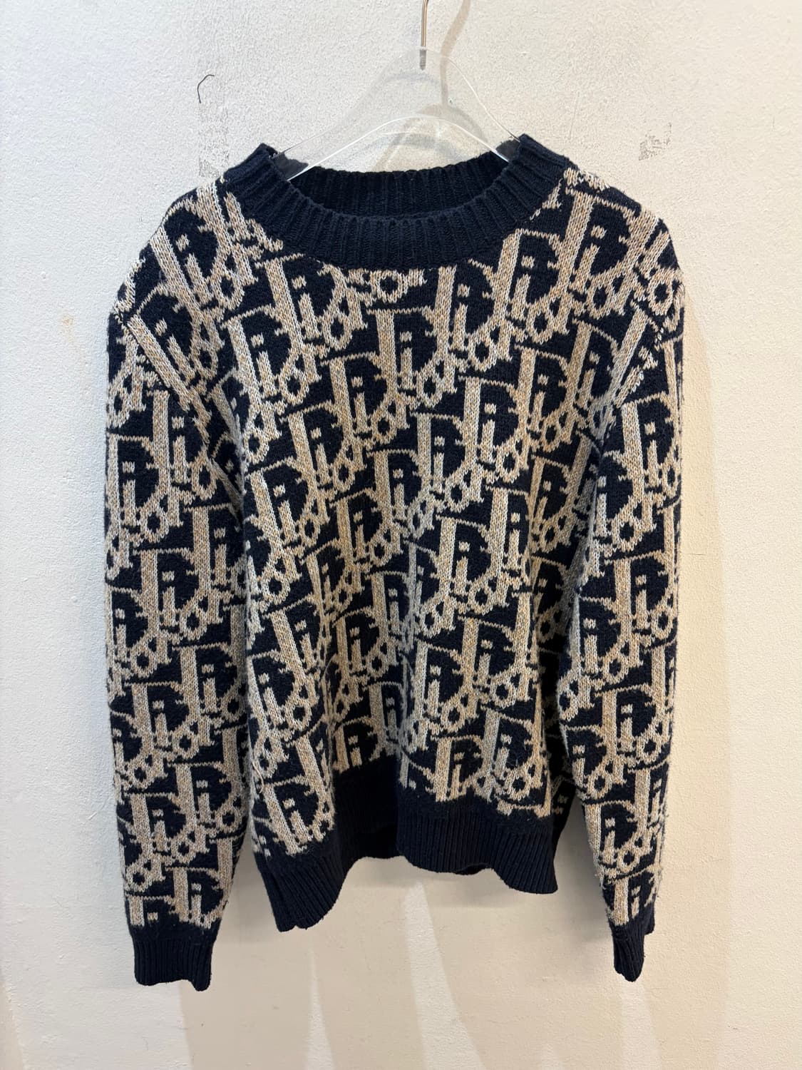 Dior All-Over Logo Jacquard Knit Sweater 상품이미지1