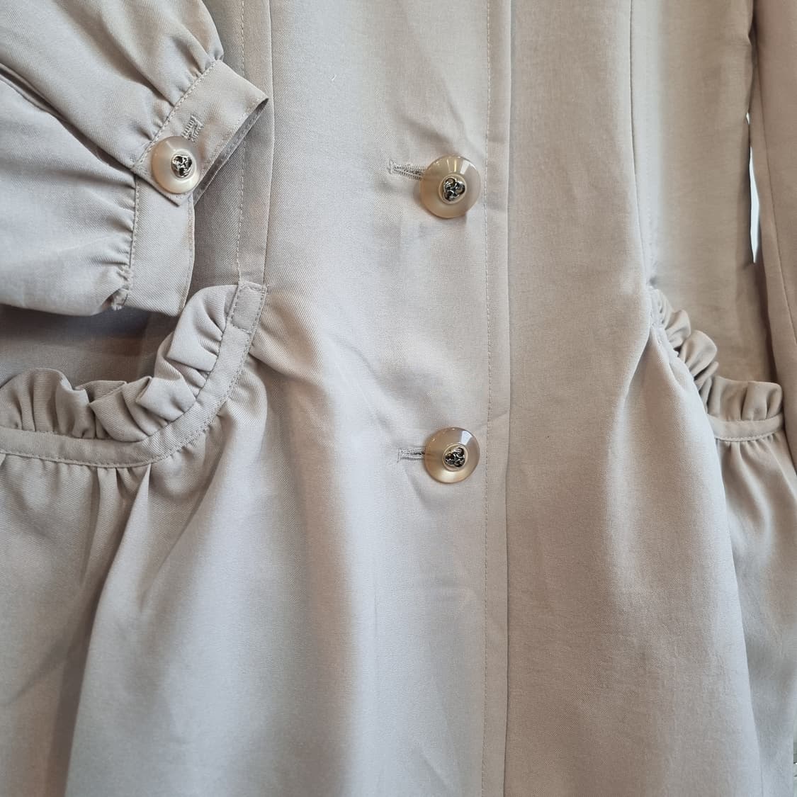 axes femme  둥근 칼라 코트 상품이미지4