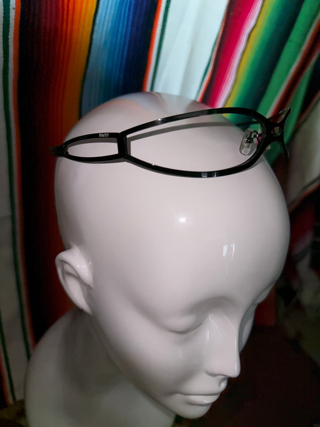 Black two oval frame curved Glasses 상품이미지7