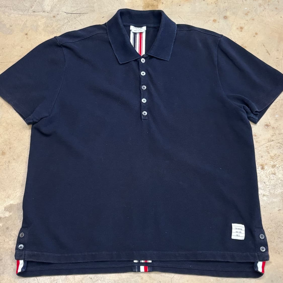 🫶🏻 톰브라운 네이비 카라 반팔티 🫶🏻 상품이미지1