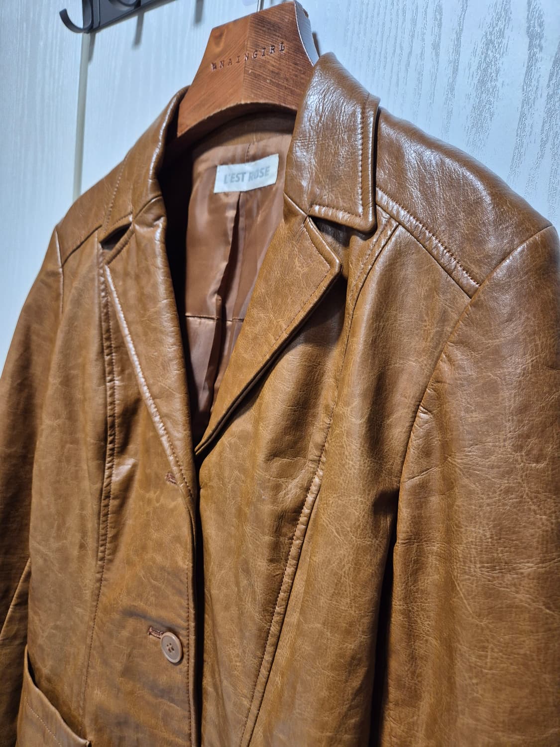 JPN 빈티지 브라운 가죽 자켓 상품이미지4