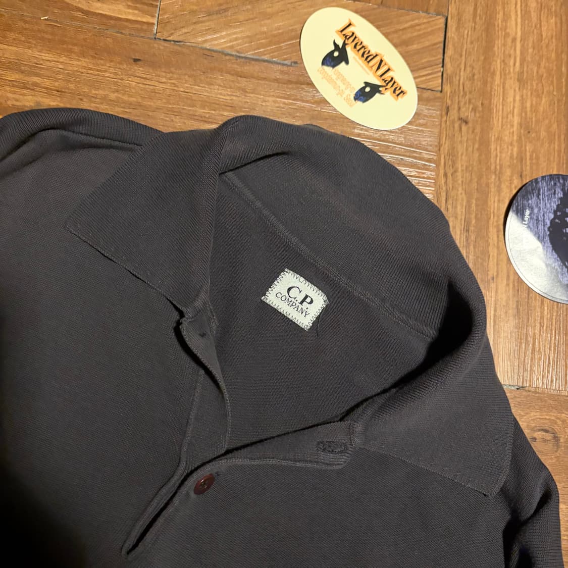 CP company 오픈 카라 서머 롱슬리브 차콜 상품이미지3