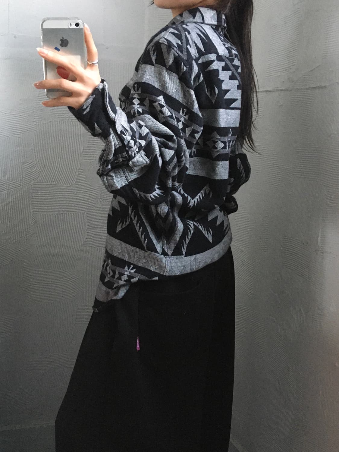 RRL 더블알엘 블랙 나바호 패턴 하프 집업  상품이미지3