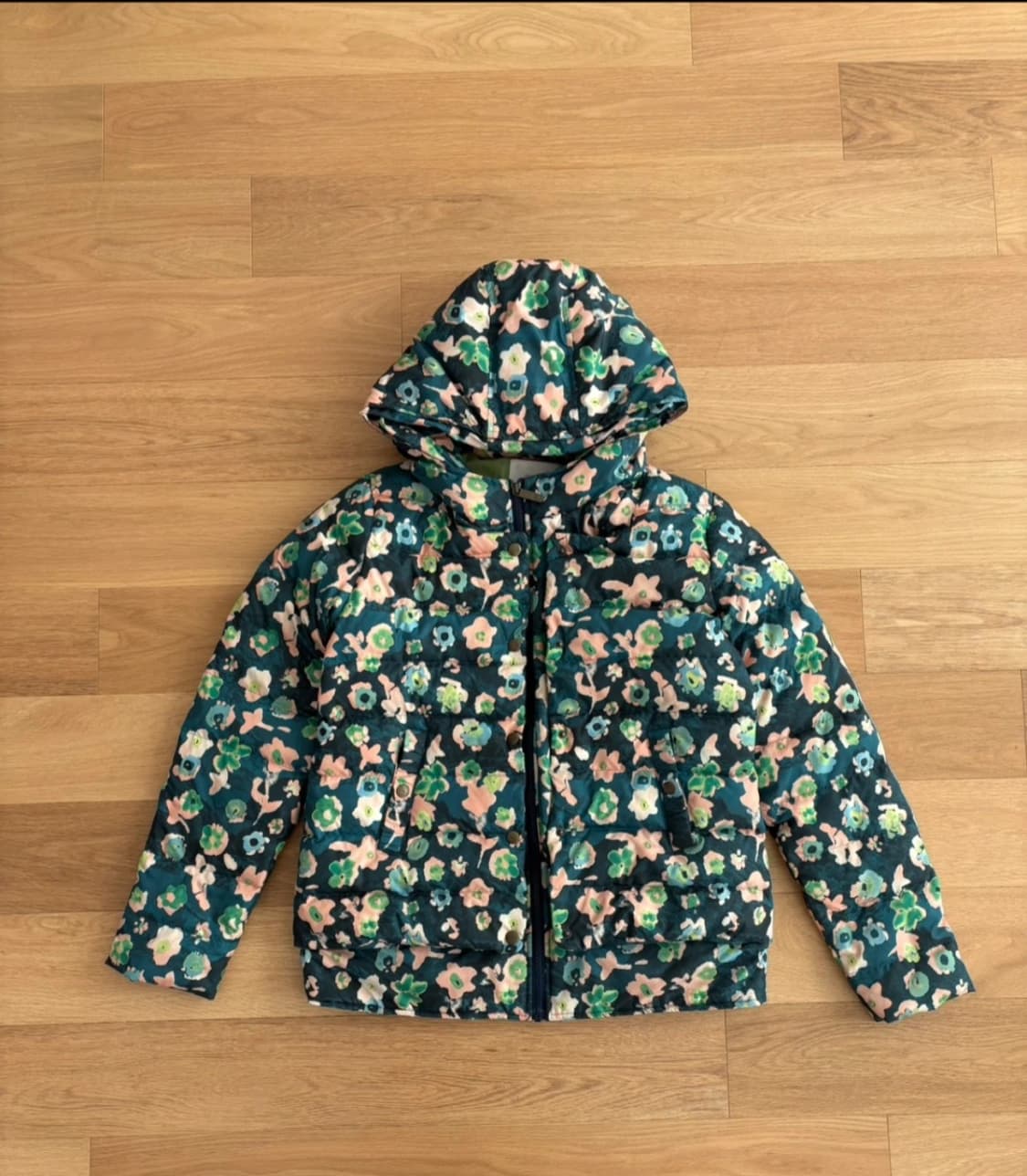 오일릴리 플라워 패턴 덕다운 패딩 L 상품이미지1