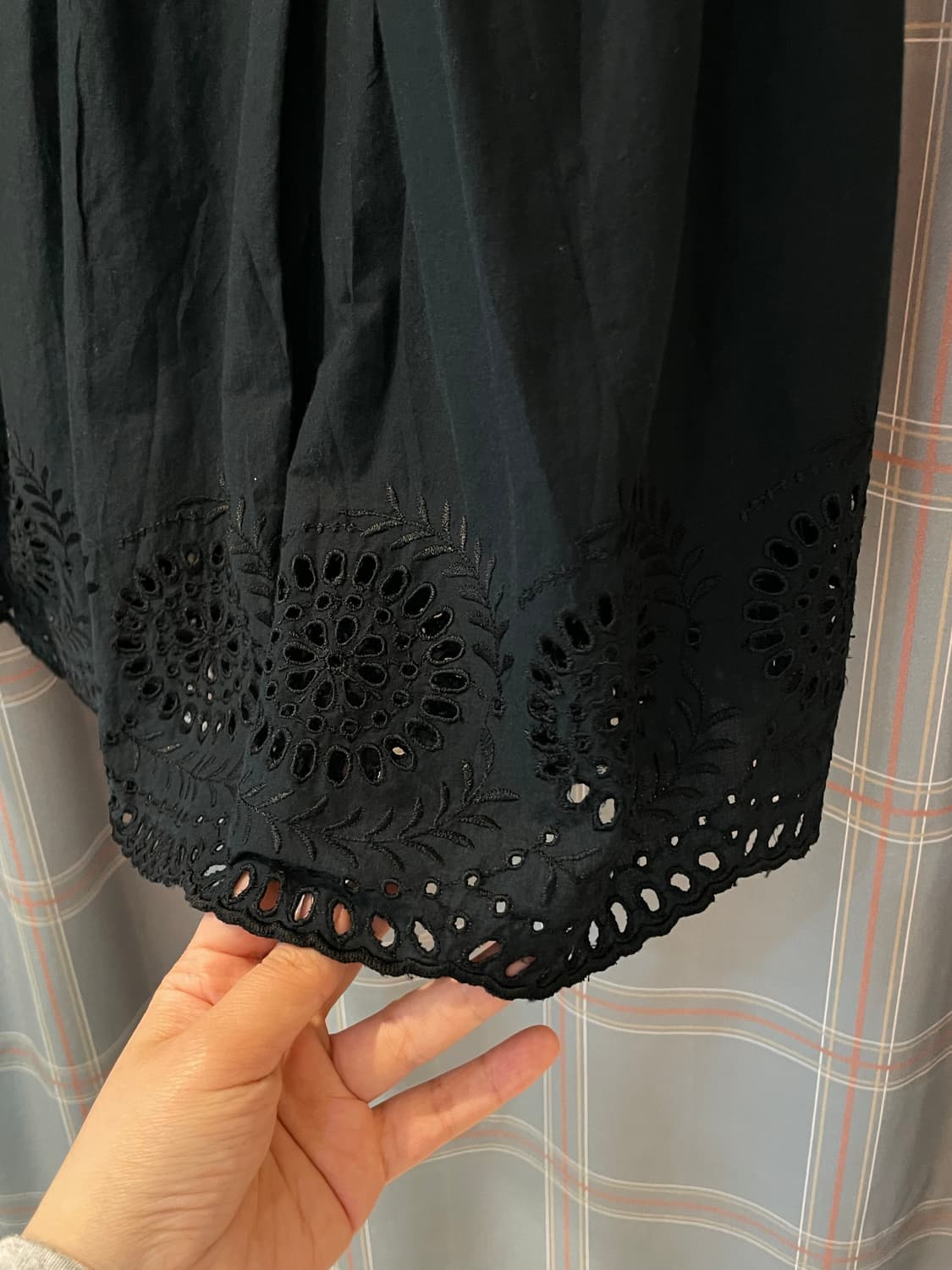 일본 레이스펀칭 핀턱스커트 상품이미지3