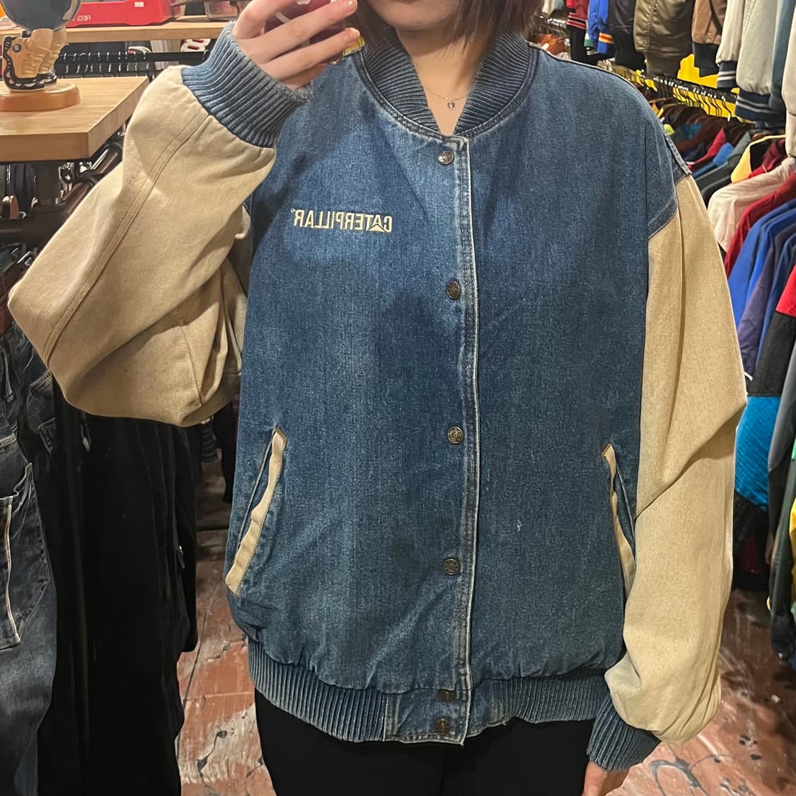 [HI] 빈티지 데님 바시티 자켓 상품이미지2