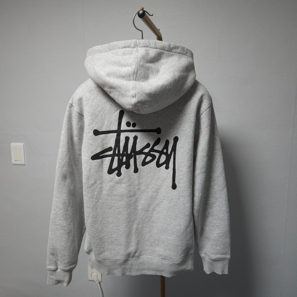 S ) 스투시 기본 빅 로고 후드티 그레이 상품이미지3