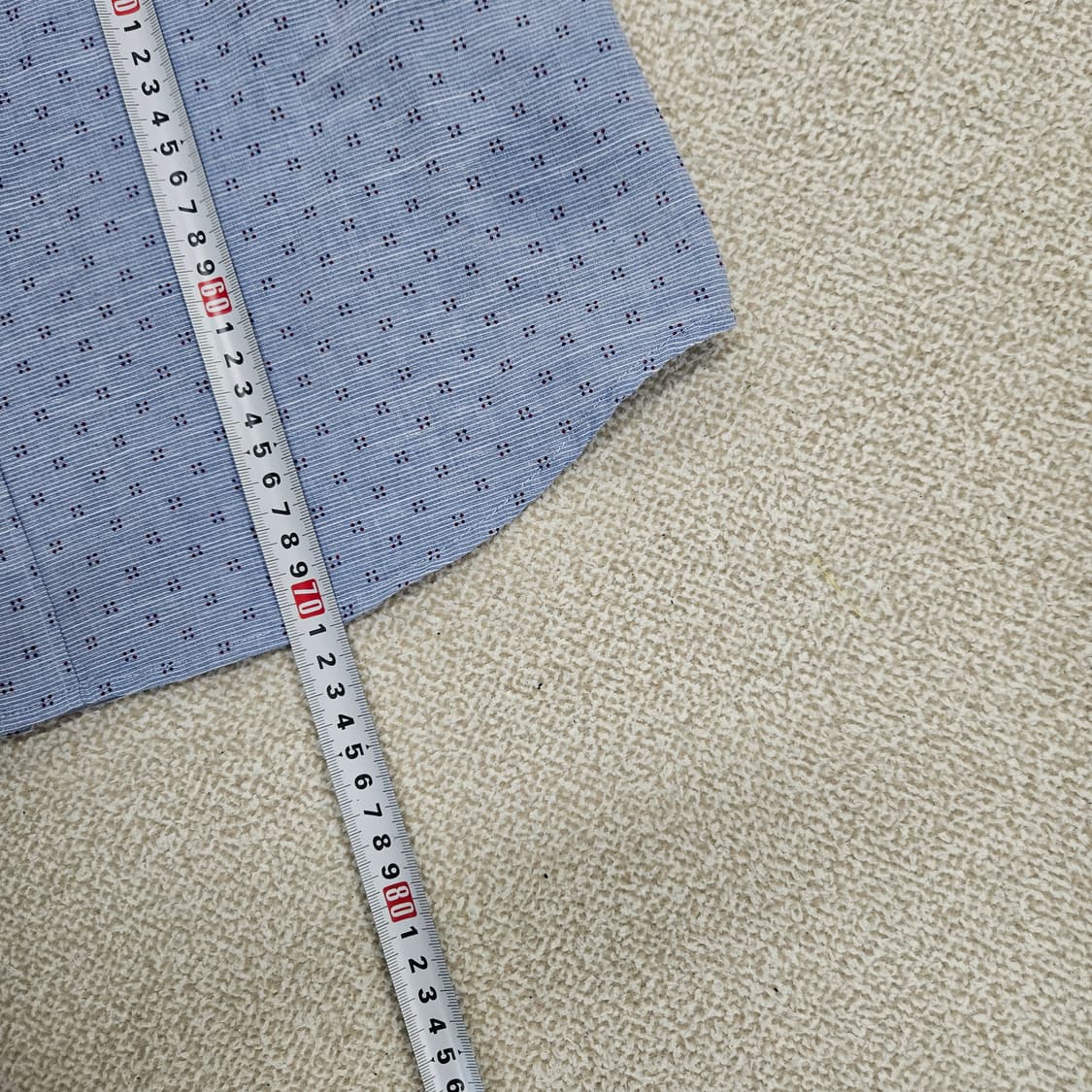 [100] 팬텀 블루 면 카라 긴팔 남방 셔츠 1209J1 상품이미지7