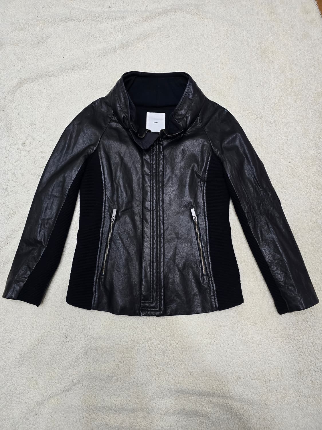 KUHO 쿠호 블랙 가죽 자켓 85사이즈 상품이미지1