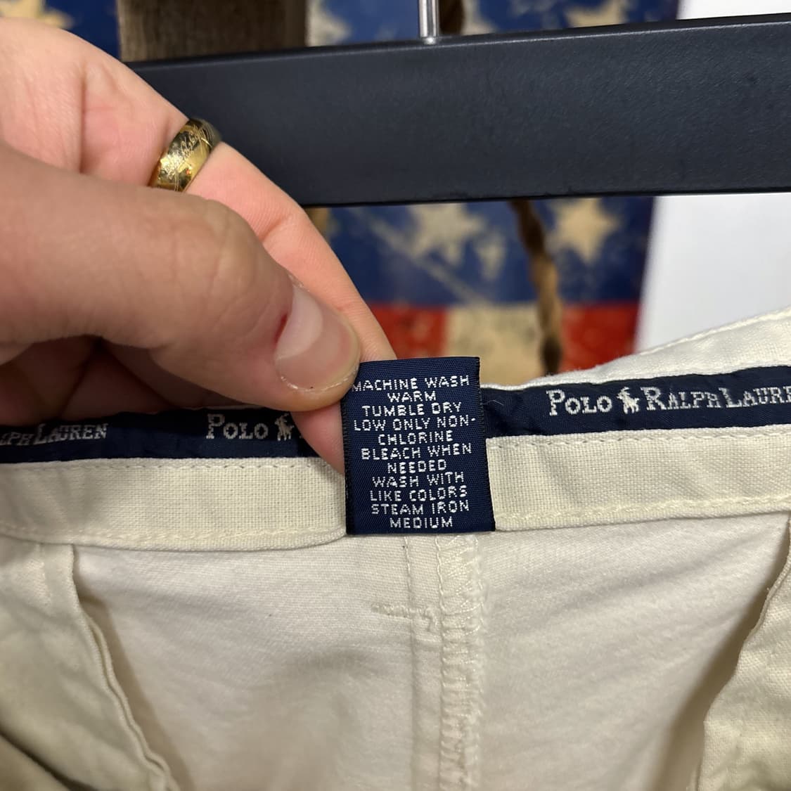 90s 폴로 랄프로렌 해먼드 클래식 투턱 치노팬츠 아이보리 N728 상품이미지9
