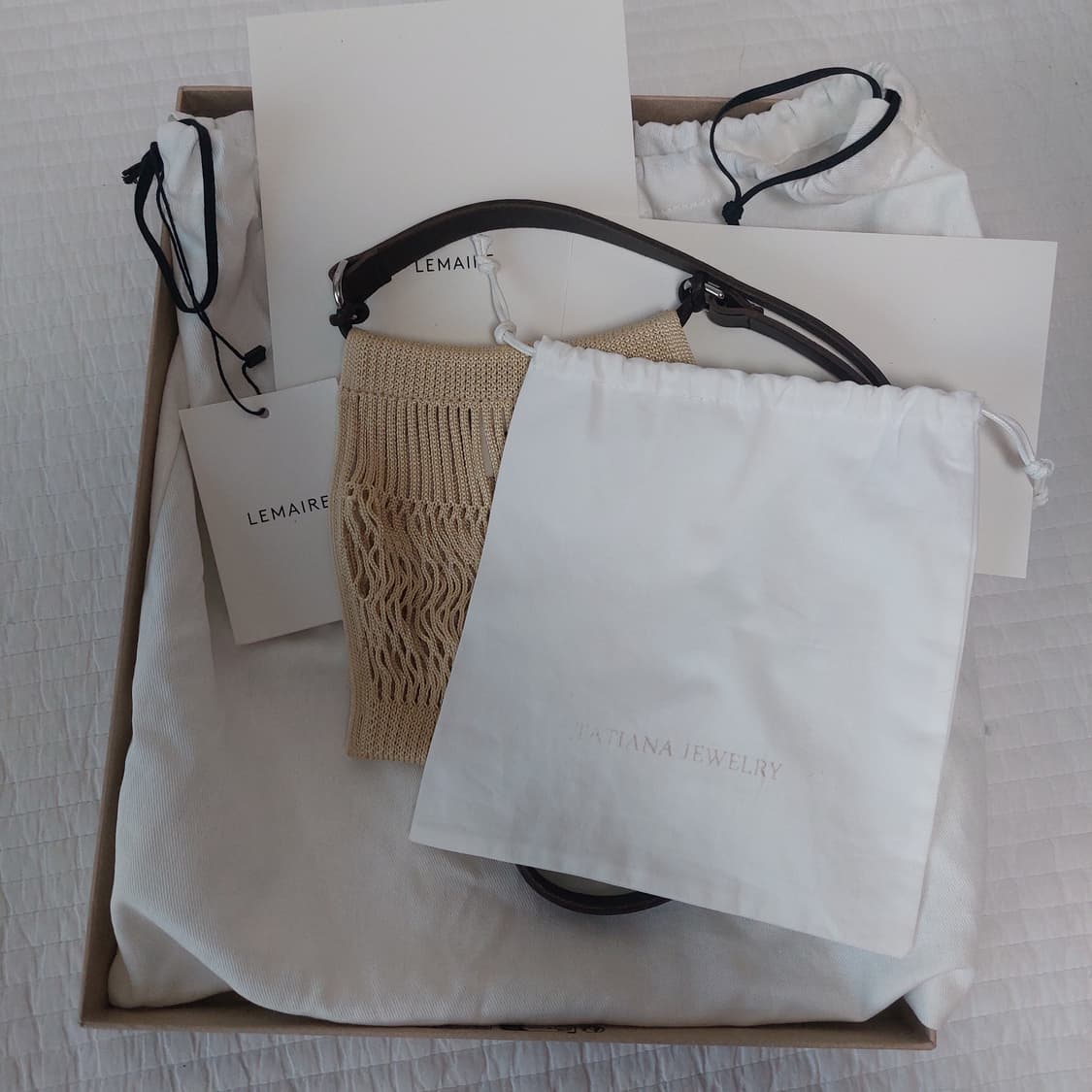 MINI CROSSBODY FILT NET BAG BEIGE 상품이미지5