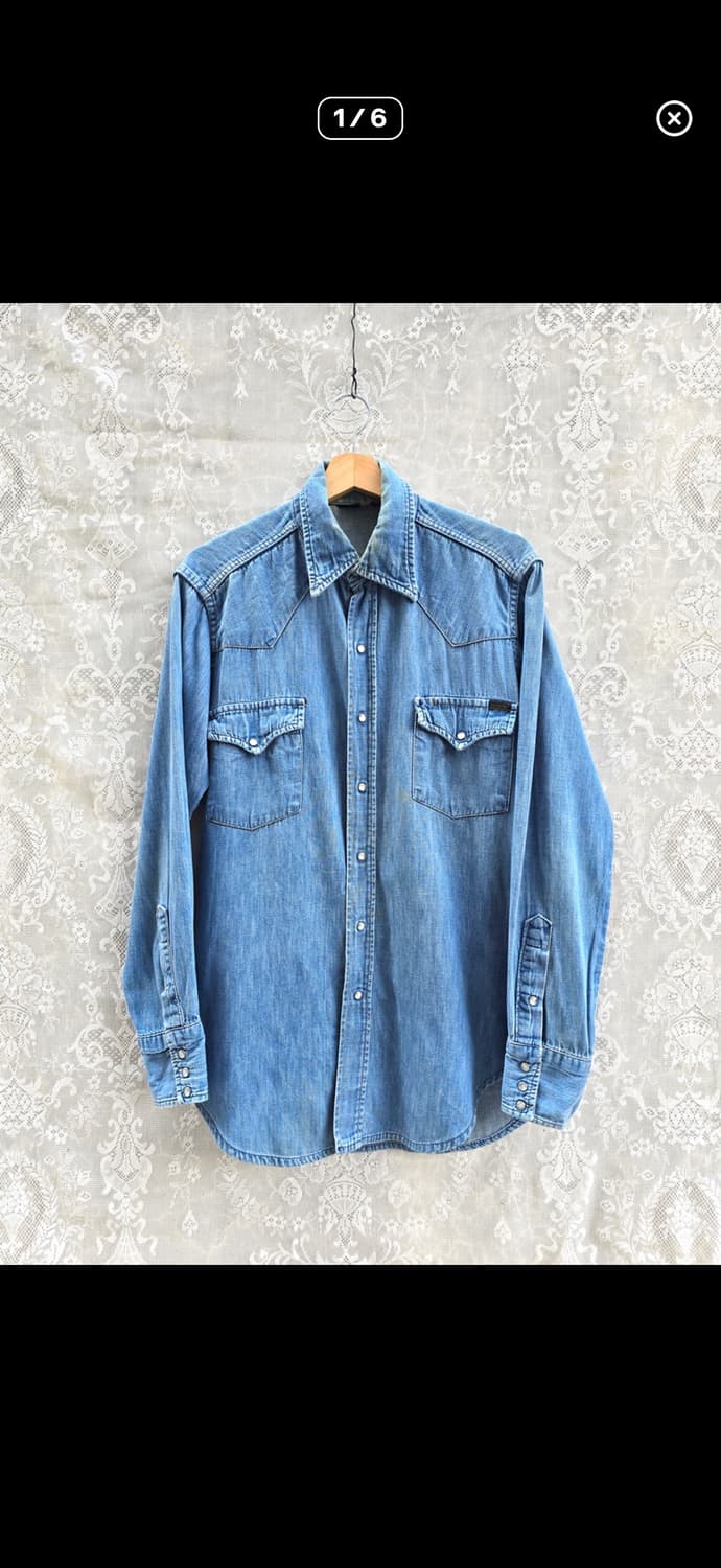 80s 시어스 데님 웨스턴 셔츠 상품이미지1